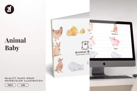 Animal Baby Watercolor Illustration: A Designer’s Review for Branding & Commercial Use