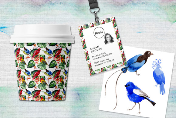 Birds of Paradise Watercolor Set