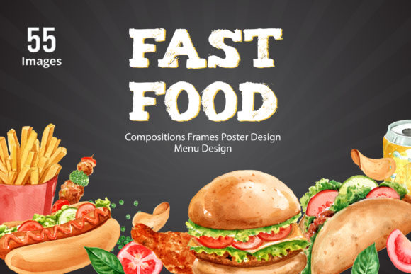 Fastfood Watercolor Illustration Set: A Designer’s Honest Review for Real Embroidery Use