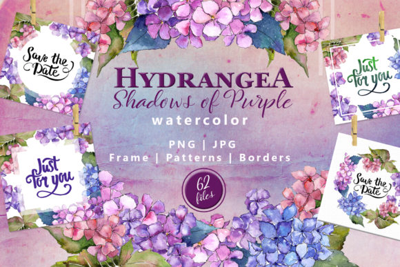 h1Hydrangea Watercolor Flower Illustrations Set for Digital Sellers/h1