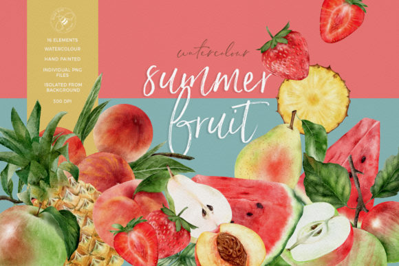 h1Watercolor Summer Fruit Illustrations for Digital Sellers/h1