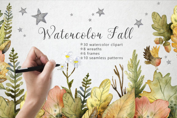 Hello Autumn - Watercolor Illustrations for Seasonal Design Projects