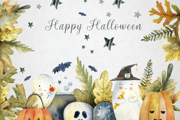 Magical Halloween Watercolor Illustrations for Content Publishers