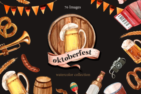 Oktoberfest Watercolor Set: A Visual Designer’s Take on Seasonal Blog Graphics