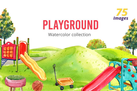Playground Watercolor Collection: Illustrations That Bring Whimsy to Branding and Design