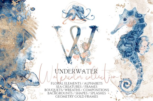Underwater Watercolor Collection Illustrations Review