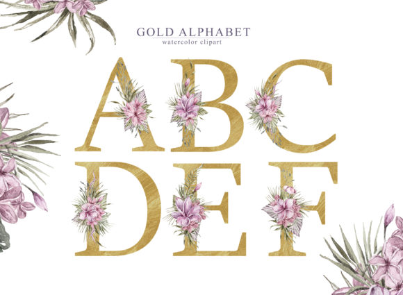 Watercolor Floral Gold Alphabet Clipart: A Designer’s Real-World Review