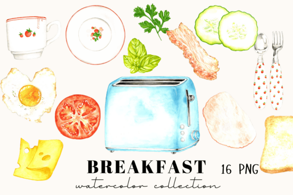Watercolor Kitchen Clipart Adds Handmade Charm to Branding Projects