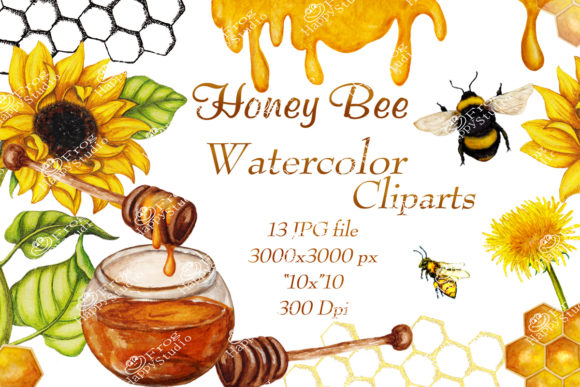 Watercolor Pack of Honey Clipart: A Designer’s Real-World Review
