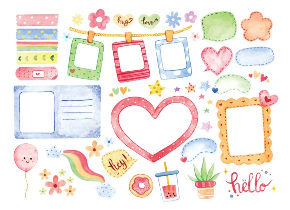 Watercolor Photo Frame Vector: A Fresh Illustration for Modern Branding
