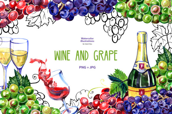 Watercolor Wine and Grape Illustrations: A Brand Designer’s Review for Real Business Use