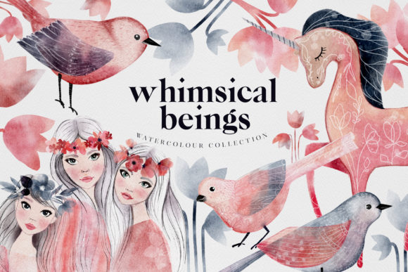 Whimsical Beings Spring Watercolour PNG: A Fresh Illustration for Etsy & Digital Sellers